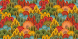 Forest Mural Wallpaper | Colorful Autumn Trees Pattern