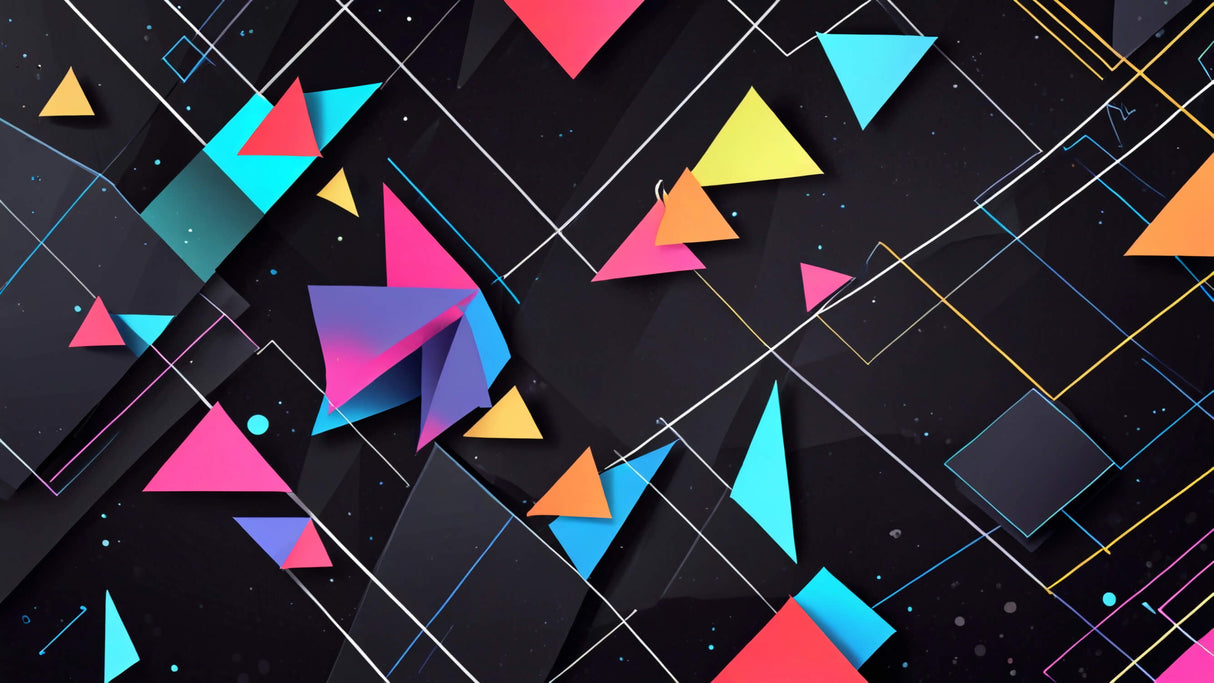Geometric Mural Wallpaper | Modern 3D Triangle Design