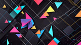 Geometric Mural Wallpaper | Modern 3D Triangle Design