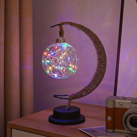 Moon Table Lamp  Glass Globe LED String Light - Product detail 17