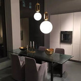 Modern Orb Pendant Light  Black Metal Glass Sphere Design - Product detail 6