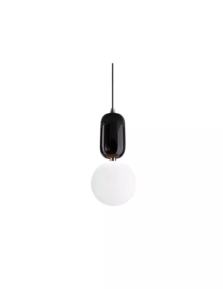 Modern Orb Pendant Light  Black Metal Glass Sphere Design - Product detail 7