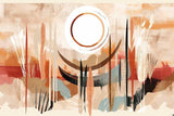Abstract Mural Wallpaper | Desert Sun Terracotta Design