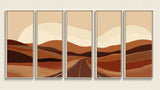Desert Hills and Winding Road design file showing warm terracotta tones and flowing abstract landscape pattern