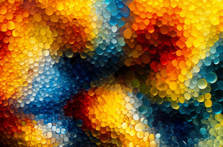 Abstract 3D circular pattern design file showing vibrant overlapping spheres and color transitions