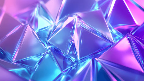 Abstract crystal neon wallpaper design file showing detailed geometric pattern and vibrant colors