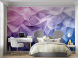 Modern abstract wall mural showcased in a trendy retail space interior
