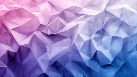 Purple and blue geometric pattern design file showing intricate 3D details and gradients