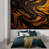 Bold 3D abstract pattern bringing movement to a hotel lobby