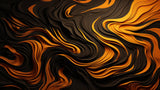 Design file of 3D abstract pattern with flowing black and orange curves