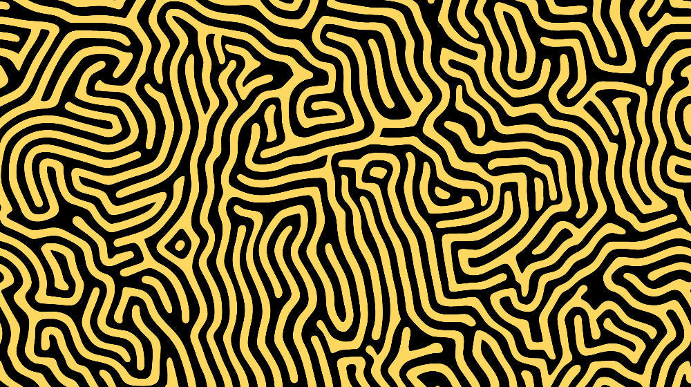 Black and Gold Geometric Maze wallpaper design file showing intricate pattern detail