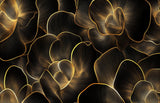 Black and gold abstract leaf pattern design file showing intricate details and textures