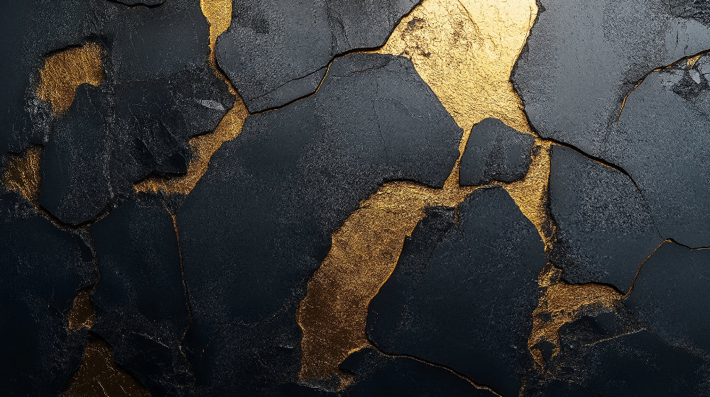 Black and Gold Marble Pattern design file showing intricate golden veining on dark background