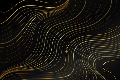 Black and gold wave lines design file showing intricate pattern detail