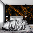 Modern Abstract Geometric Splash Wallpaper bringing bold energy to a minimalist living room