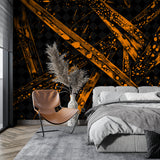 Modern Abstract Wall Design showcased in an urban loft space