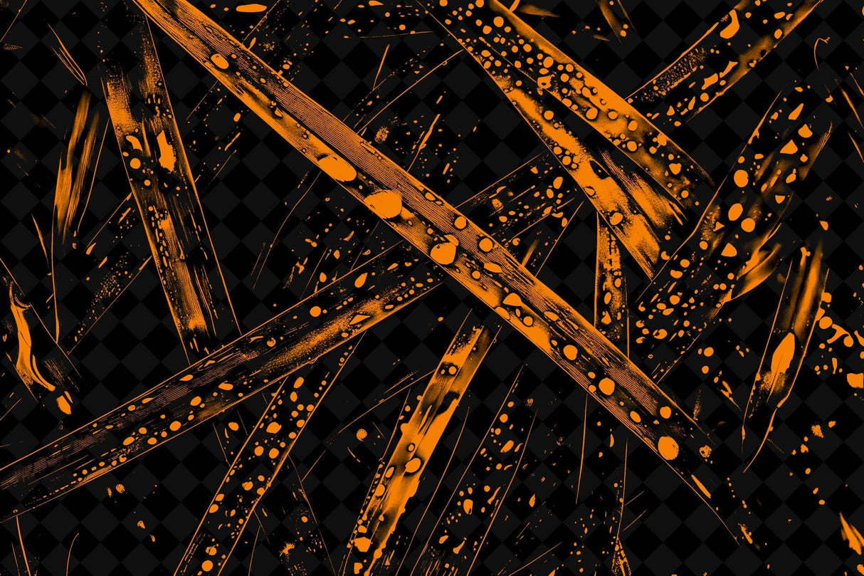 Abstract Geometric Splash design file showing intricate black and orange pattern details