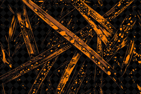 Abstract Geometric Splash design file showing intricate black and orange pattern details