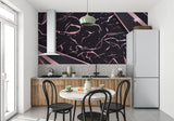 Luxury marble wall mural showcased in an upscale home office setting