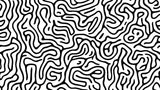 Abstract black and white organic pattern design file showing flowing lines and geometric shapes