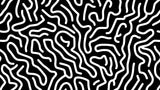 Black and white organic pattern design file showing flowing curved lines and geometric shapes