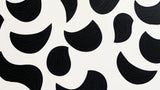 Black curved shapes on white background design file showing intricate pattern detail