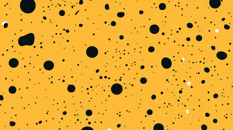 Black polka dots on yellow background design file showing detailed pattern and color accuracy