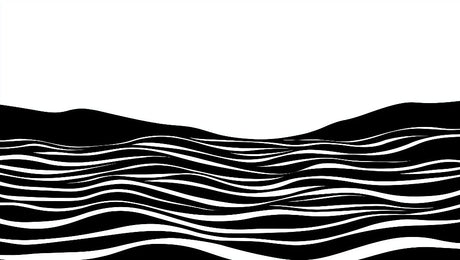 Abstract black wave pattern wallpaper design file showing flowing lines and striking contrast