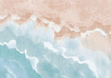 Watercolor design file showing detailed blush pink and turquoise abstract pattern