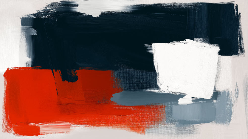 Abstract brushstroke wallpaper design file showing bold red and black artistic pattern