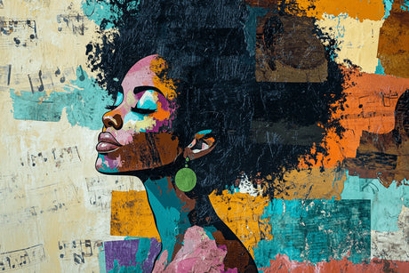 Abstract portrait wallpaper design file showing detailed turquoise and orange color composition