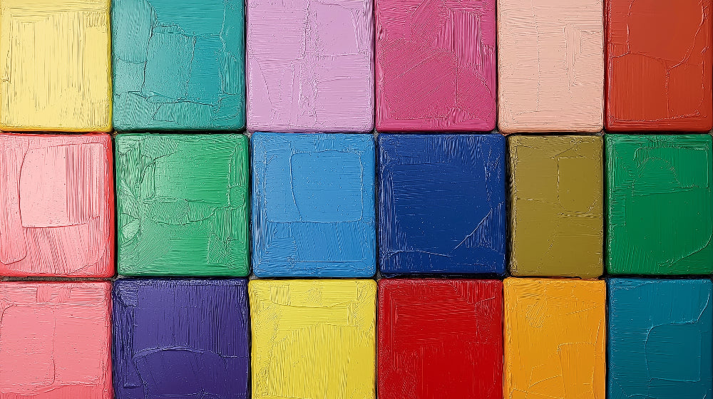 Colorful textured square pattern design file showing intricate geometric details and vibrant color palette