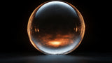 Cosmic sphere design file showing detailed golden light effects and deep space background