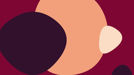 Abstract burgundy and terracotta curved shapes design file with geometric pattern