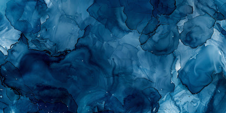Abstract watercolor wallpaper design file showing deep blue tonal variations and fluid patterns
