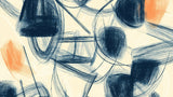 Abstract brushstroke wallpaper design file showing dynamic blue and orange pattern
