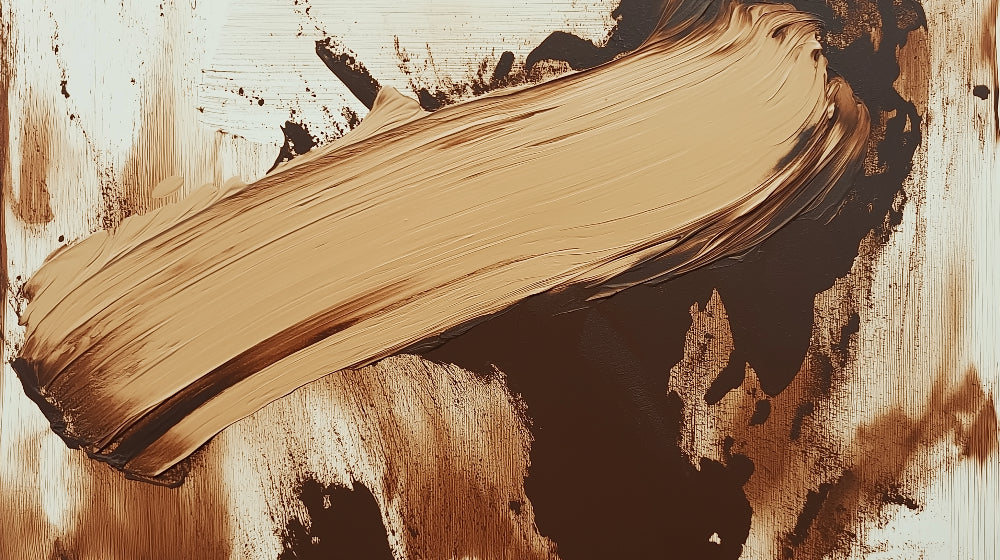 Abstract brushstroke design file showing the raw pattern with beige and brown dynamic movement