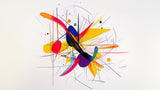 Abstract wallpaper design file showing dynamic color explosion pattern with flowing shapes and bold hues