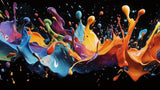 Abstract paint splash design file showing vibrant color bursts on dark background