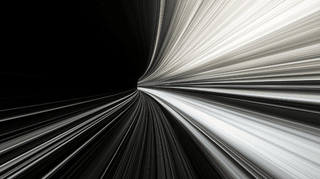 Light speed abstract wallpaper design file showing dynamic black and white pattern