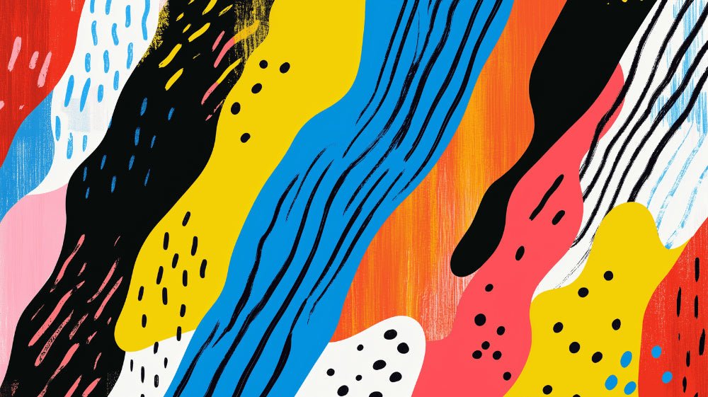 Multicolor abstract waves design file showing vibrant pattern and color details