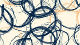 Abstract navy blue curves wallpaper design file showing flowing brushstrokes and copper accents