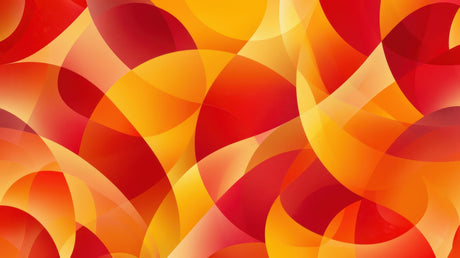 Abstract orange and red circles design file showing the complete pattern and color detail