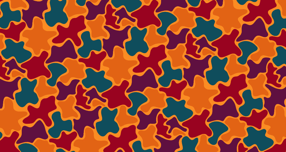 Abstract organic pattern wallpaper design file showing warm tones and flowing shapes