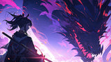 Design file showing detailed pattern of purple and blue abstract wallpaper with flowing shapes