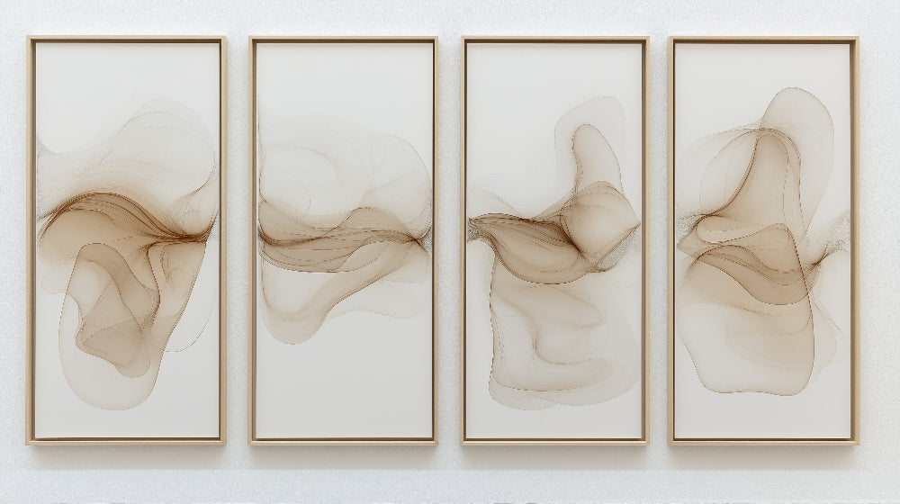 Flowing beige smoke design file showing intricate abstract pattern details