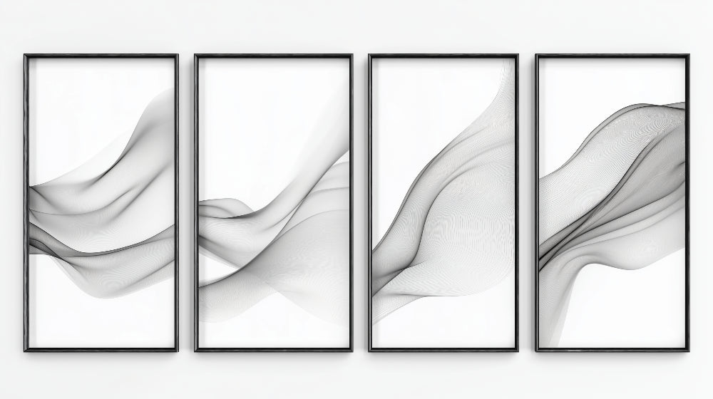 Black and white abstract smoke design file showing intricate flowing patterns and rich contrasts