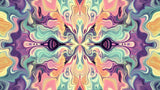 Abstract fluid art wallpaper design file showing swirling pastel pattern with mint, pink and purple tones