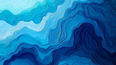 Abstract blue wave design file showing fluid pattern and organic movement