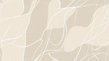 Abstract beige wallpaper design file showing fluid white lines pattern on warm beige background